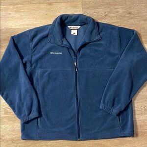 Men’s Large Columbia Blue Fleece Zip Up Jacket